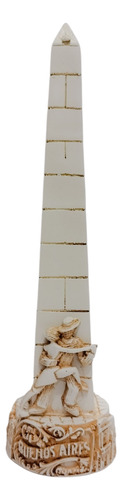 Monumento Decorativo Obelisco De Buenos Aires Blanco.