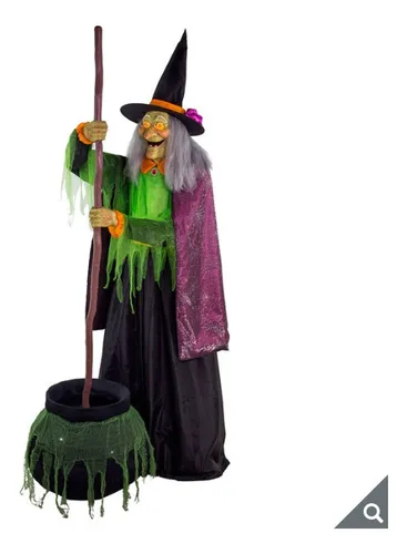 Bruja Animada Con Luces Y Sonido, Halloween Bruja Animada Con Luces Y Sonido, Halloween