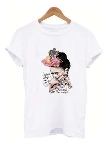 Playera De Algodon Frida Kahlo Con Frase Fruit Of The Loom