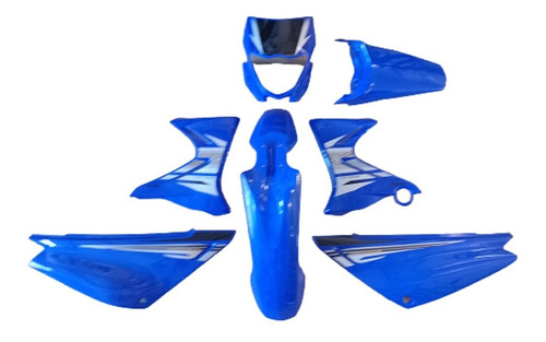 Kit Plasticos Yamaha Xtz 125 Azul Con Cubre Óptica 