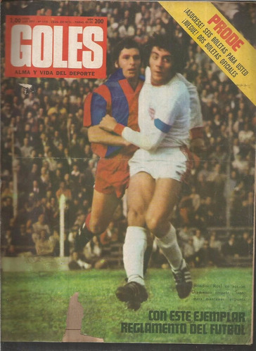 Revista / Goles / Nº 1218 / 1972 / Tapa Brindisi - Rols