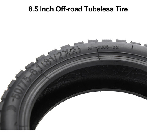 Neumático Todoterreno Tubeless Para Scooter De 8.5 Pulgadas