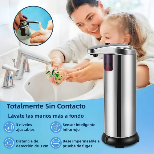 Dispensadores De Jabón Automático 3 Niveles Ajustables 280ml