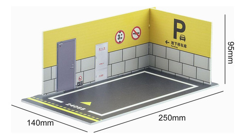 2x 1:24 Modelo De Carro De Brinquedo Parede Amarela