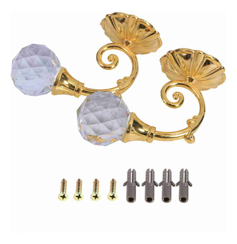 Soporte Para Cortinas De Cristal, 2 Unidades, De Metal, Para