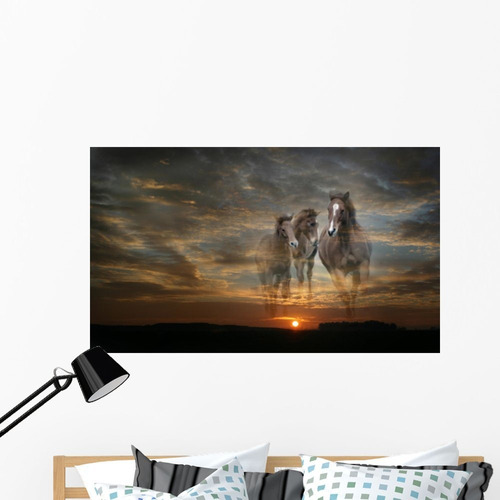 Vinilo Decorativo Pared Caballos Al Galope Wallmonkeys