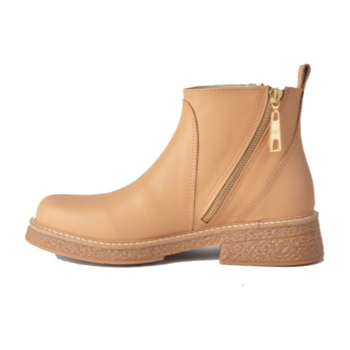 Botas Botitas Cuero Mujer Cierres - Creta - Ferraro
