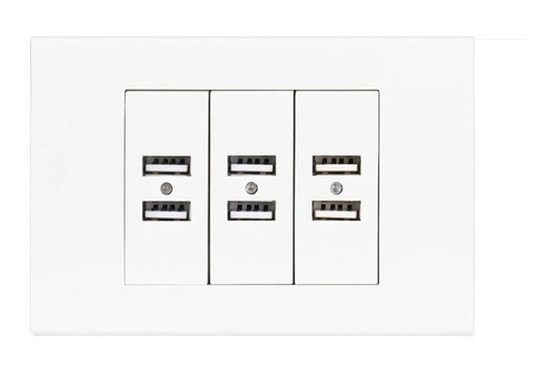 Tomada De Parede Com Modulo Usb 6 Portas