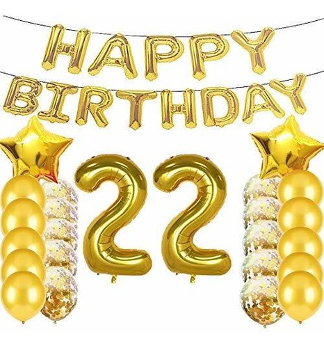 Sweet 22th Birthday Decoraciones Suministros Para Fiestas, G