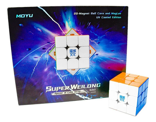 Cubo Rubik 3x3 Moyu Super Weilong 20-m Maglev Ball Core Uv