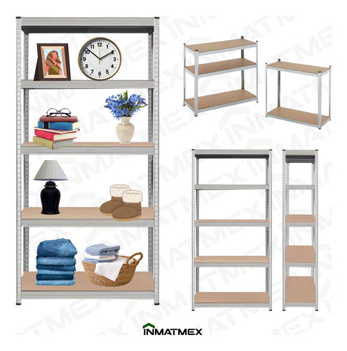 Estante Rack/organizador Con 5 Niveles Anaquel Metálico 2pz