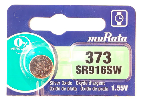Bateria Murata Botão 373 Sr916sw 01 Un