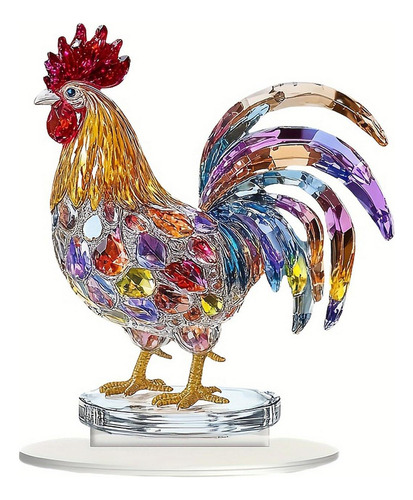 Letrero Acrílico Del Gallo 2d Con Placa Decorativa De