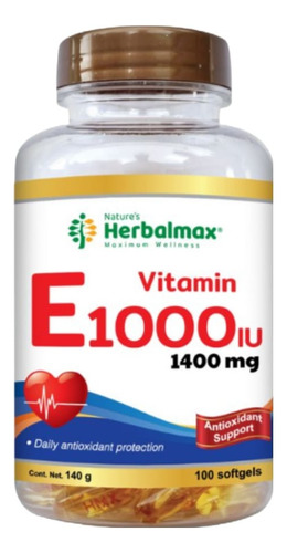 Vitamina E Made In Canadá 100 Softgels 