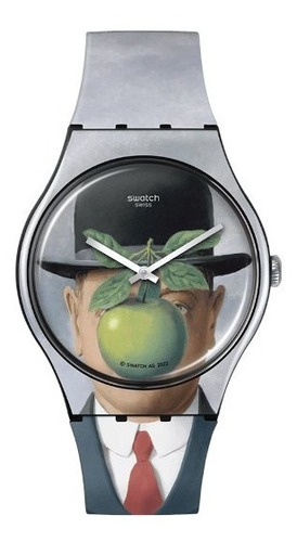 Reloj Swatch Suoz350 Le Fils De L'homme By Rene Magritte