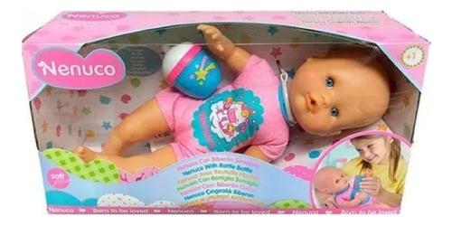 Imagen 1 de 3 de Nenuco Bebe Con Biberon Sonajero Original Playking