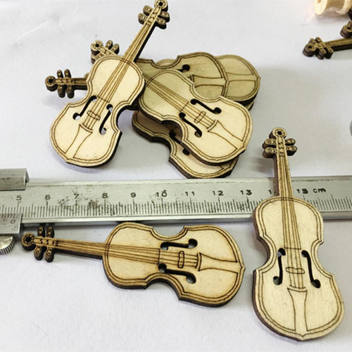 Adornos De Madera Para Tarjetas. 5 Piezas