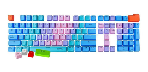 Imagen 2 de 10 de Set X 108 Teclas Keycaps Teclado Mecanico Nisuta Colores