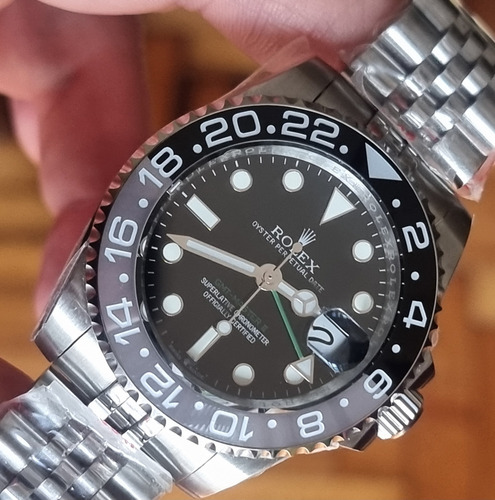 Rolex Gmt Master Ii Bruce Wayne Jubilee. Opt.calidad. Leer Plateado Gris Y Negro Negro