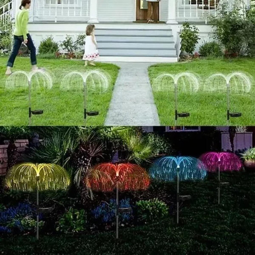 Led De Medusa De Lámpara Solar Al Aire Libre 2 Piezas A
