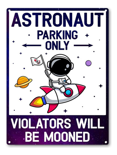 Señal De Estacionamiento De Astronauta, Decoración Te...