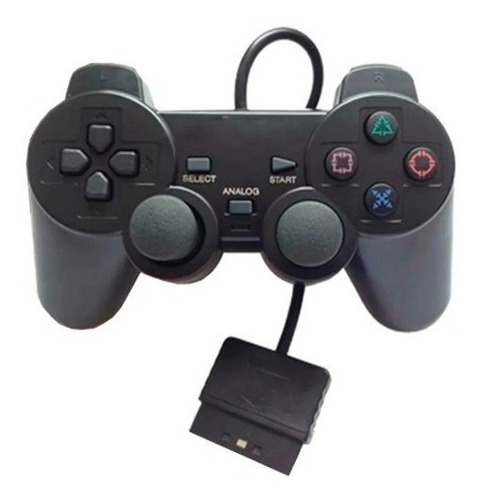 Controle joystick JSX PS2 preto
