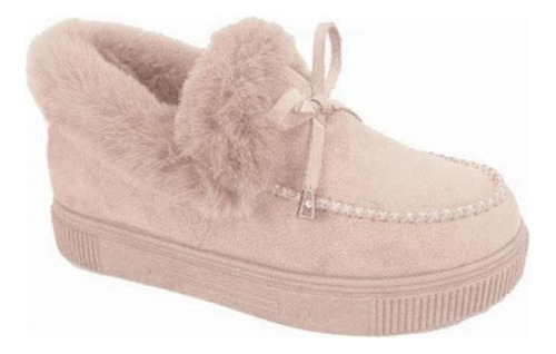 Botas De Nieve Planas Casuales Con Punta Redonda Para Mujer