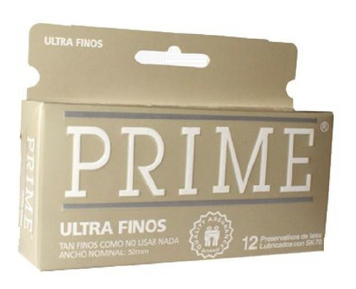 Preservativos Prime Ultrafinos X12 Unidades