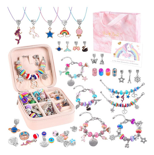 Ellener Charm Bracelet Making Kit Para Niñas, Diy Beaded Jew