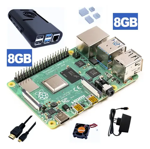 Kit Raspberry Pi 4 Pi4 B 8gb Fonte Case + Nota Fiscal | Frete grátis