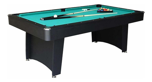 Mesa de billar multifunción Solex 91749-SR de 84" x 46.5" x 31" color negro con superficie de juego de piedra pizarra, paño verde