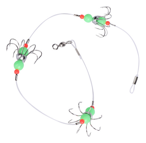 Collar Luminous Octopus Fishhook, Calamar, Púas, Noche