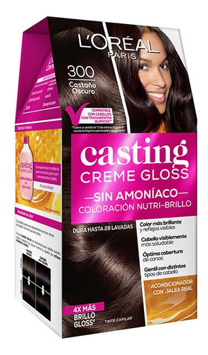 Tinta Casting Creme Gloss De L'oreal 300 Castaño Oscuro