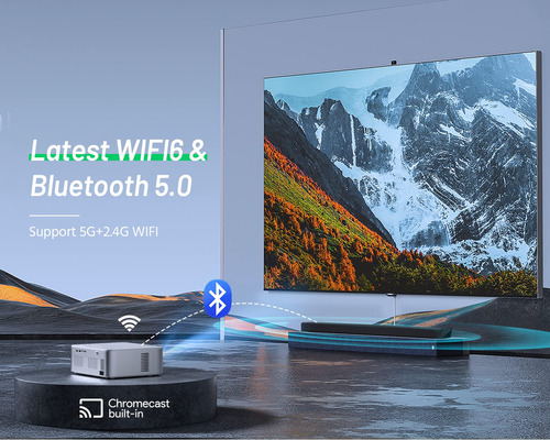 Proyector Cibest 4k, Compatible Con 5g, Wifi, Bluetooth, And