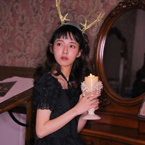 Diadema Con Cuernos Artificiales Para Cosplay, Peinado De Al