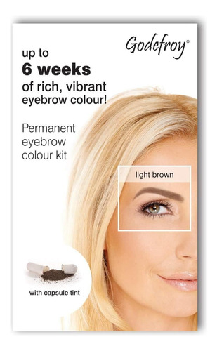 Goderfroy Kit De Color Permanentepara Cejas  Light Brown