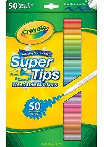 Crayola Súper Consejos Marcadores Lavables-50 / Paquete -  L