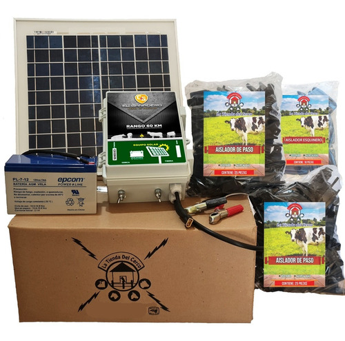 Cerca Electrica Para Ganado Solar (60km) + Aisladores Gratis