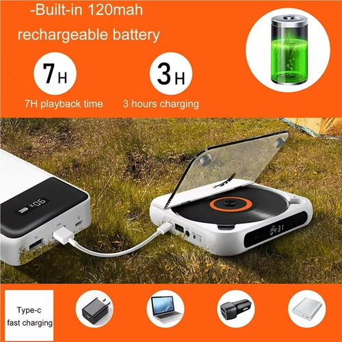 Tika Portátil Bluetooth Cd Player Cd/mp3/cd - Rw/cd - Rwma