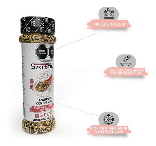 Imagen 4 de 8 de Furikake, Condimento Japonés De Salmón 45g