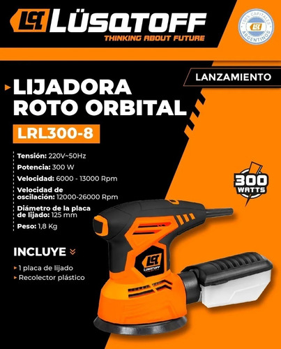 Sierra Caladora Lusqtoff 85mm 710w + Lijadora Orbital 300w