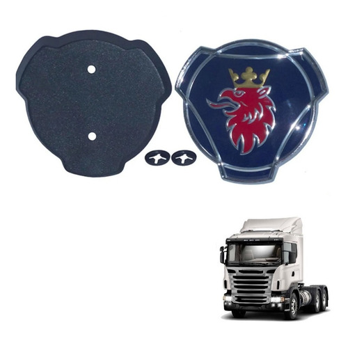 Emblema Metal Grifo Para Véiculos Scania Séries Pgr 2023915