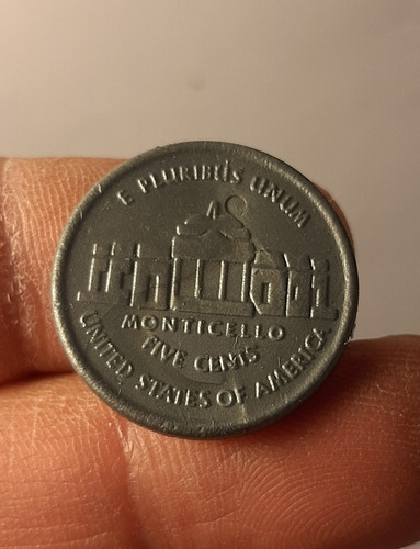 Moneda 5 Centavos. Estados Unidos (réplica Plástica)