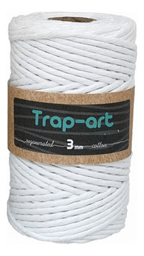 Algodón Peinado Para Macramé 3 Mm Trap Art Blanco