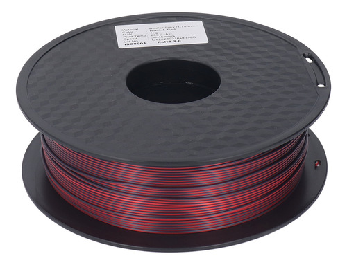 Consumível De Filamento Pla Para Impressão 3d 1,75 Mm, Preto
