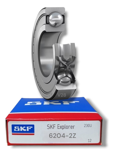 Rodamiento 6204-2z Skf Rígido De Bolas Skf Med: 20x47x14 Mm.