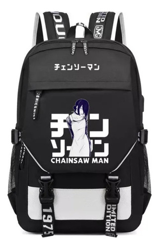 Mochila De Estudante De Grande Capacidade Chainsawman Cor E