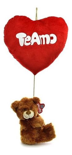 Peluche Corazon Gr Con Oso Colgante - Phi Phi Toys Color Beige