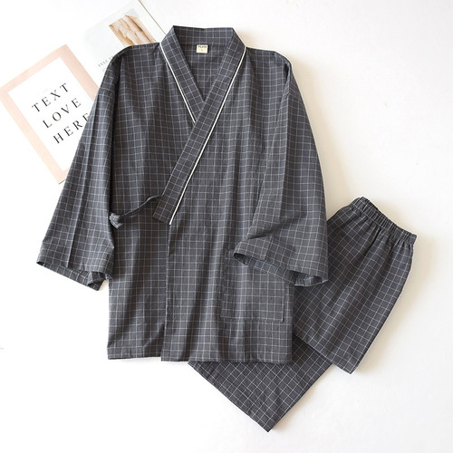 Conjunto De Pijamas Japoneses Tradicionales Para Hombre Rop