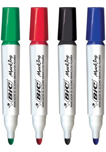 Marcador Recargable Bic Marking P Pizarra Blanca X 4 Colores